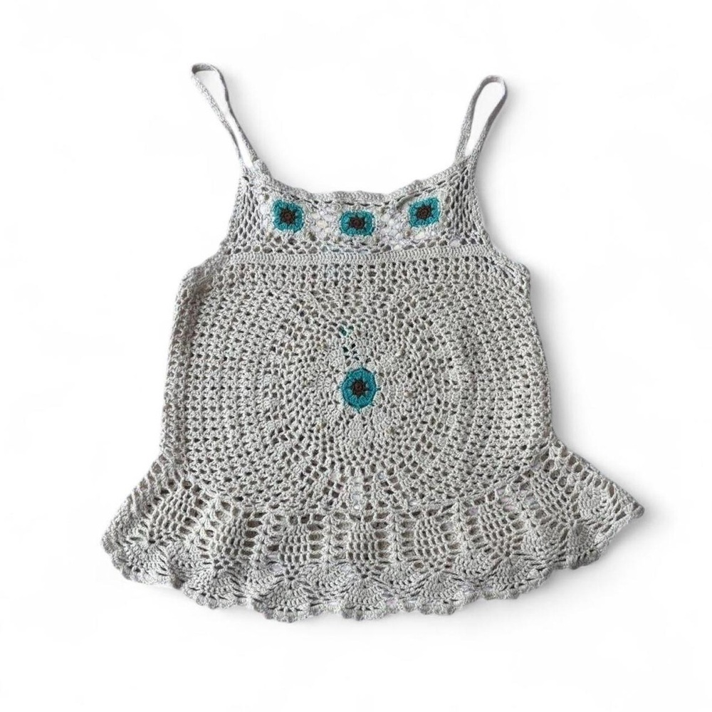 Y2K One Step Up Crochet Tank